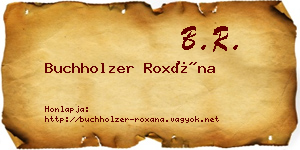 Buchholzer Roxána névjegykártya